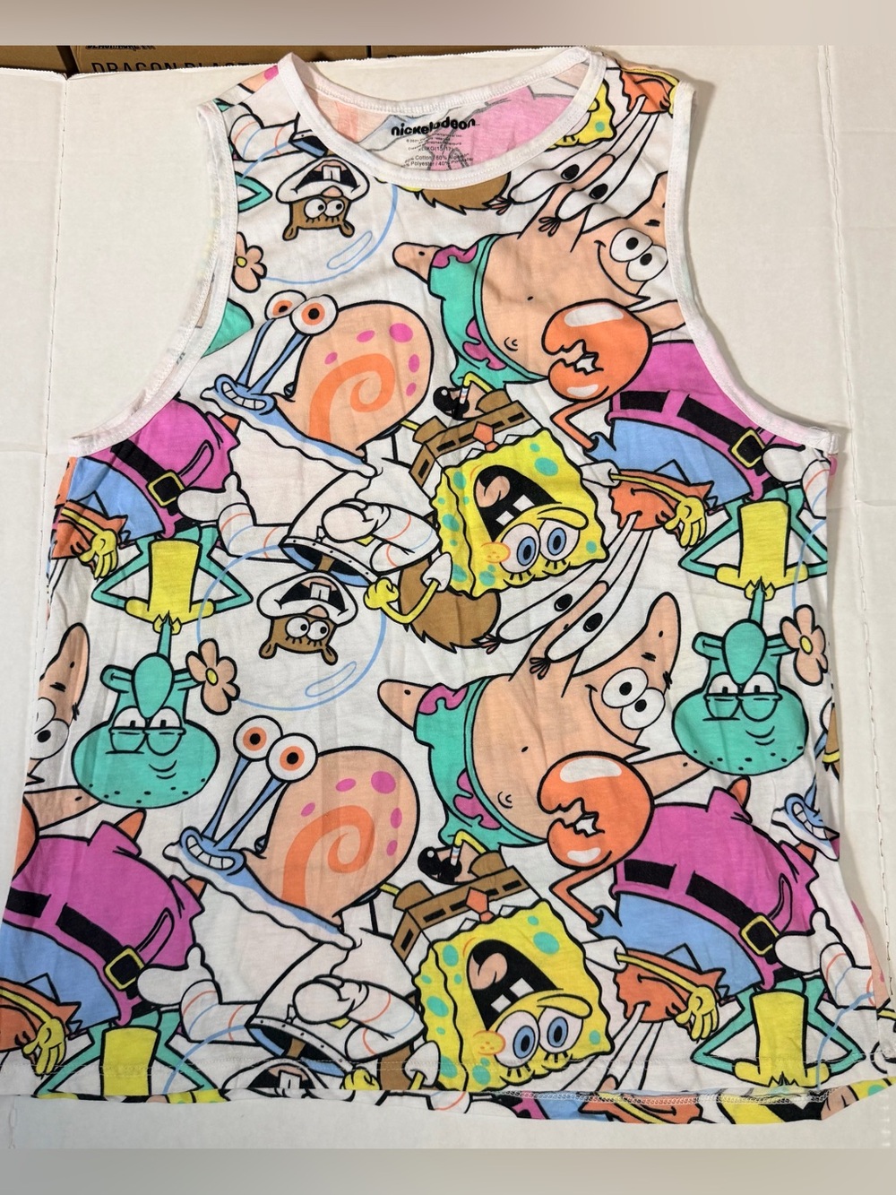 Nickelodeon SpongeBob Patterned Multicolor Girls Women Tank Top